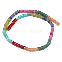 Окрашенные природные белый нефрит бисер пряди&nbsp;G-H333-02G