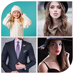 6 шт. двухцветный глаз из стразов с булавкой-слезинкой&nbsp;JEWB-HY0001-12