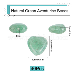 Естественный зеленый авантюрин бисер нитей&nbsp;G-SC0002-09D