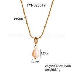 Простые и элегантные ожерелья с подвеской из натурального пресноводного жемчуга «картошка» TT0391