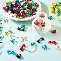 100шт 10 стиля прозрачные акриловые бусины MACR-TA0002-21