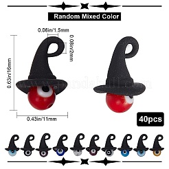 40 шт. круглые подвески-лэмпворк ручной работы от сглаза PALLOY-SC0004-18