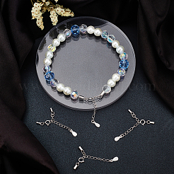 4 комплект 2 стиля 925 наконечника для шнура из стерлингового серебра STER-BBC0001-26