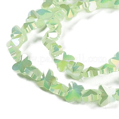 Гальванические нити стеклянных бусин-бабочек&nbsp;EGLA-A036-08A-AB01