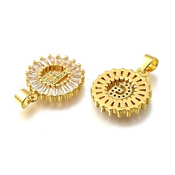 26шт латунные подвески с микропаве и кубическим цирконием&nbsp;KK-R218-04G