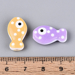 Печатные непрозрачные акриловые бусины&nbsp;SACR-T017-81M