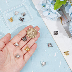 12 шт. 4-х цветные бусины из сплава в виде щенка FIND-OC0003-28