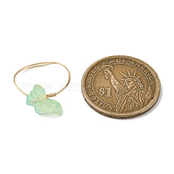 4 шт. 4-х цветные стеклянные кольца-бабочки RJEW-JR00826-01