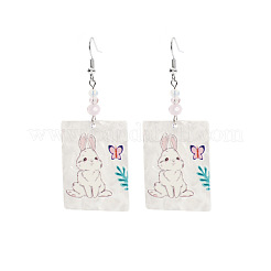 Пасхальные серьги-подвески из акрила и стекла&nbsp;FS-WG4FCF9-01