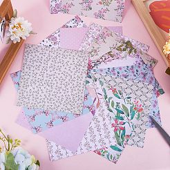 24шт 12 стиля бумажные подушечки для скрапбукинга SCRA-WH0001-03