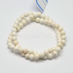 Бусины из натурального магнезита круглой формы G-M138-34