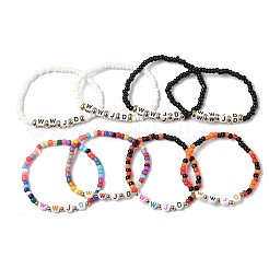 Эластичные браслеты из акрила&nbsp;BJEW-K299-01