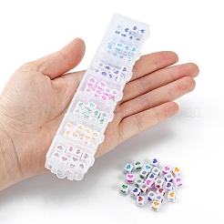 175шт 7 цвета белые непрозрачные акриловые бусины&nbsp;MACR-YW0002-02