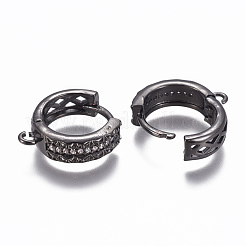 Латунные серьги-обручи ZIRC-F103-11