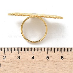 Кольца для женщин с белыми ракушками из нержавеющей стали 304 с цветком RJEW-G346-11G-02