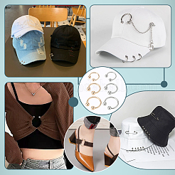 12 шт. 6-х видов застежек-зажимов из сплава в форме буквы С для шляпы&nbsp;FIND-PH0028-76