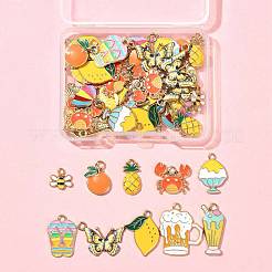 48шт 12 стиля подвески из сплава с эмалью&nbsp;ENAM-FS0003-51