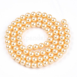 Выпечка из окрашенного перламутрового стекла жемчужные бусинки&nbsp;HY-N002-5mm-A09