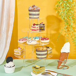 4-ярусная акриловая подставка для кексов на десертный стол&nbsp;AJEW-WH0596-209