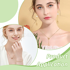 20 шт. 2 стиля 304 нержавеющая сталь цепочка-скрепка наборы ожерелий и браслетов&nbsp;SJEW-ME00001