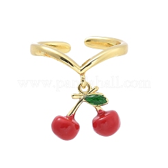 Латунные с эмалевыми манжетами&nbsp;RJEW-Q019-02A-G