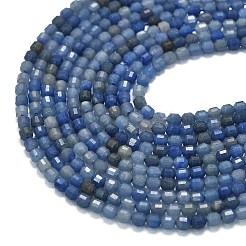 Нити бусин из натурального синего авантюрина (окрашенного и нагретого) G-A260-A08-01