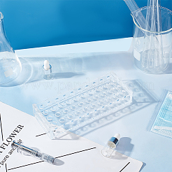 Акриловый штатив для лабораторных пробирок на 40 отверстие емкостью 0.5 мл&nbsp;AJEW-WH0010-73B