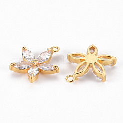 Латунные микропаве прозрачные подвески с фианитом&nbsp;X-ZIRC-S068-039-NF