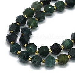 Природные моховой агат бисер нитей G-I376-A25-01