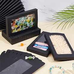 Прямоугольные бумажные коробки для печенья с прозрачным окном&nbsp;LS-CON-WH0107-01B