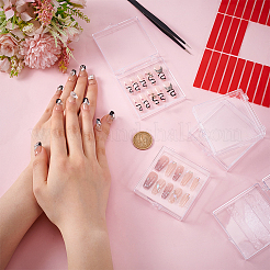 20 шт. прозрачный пластиковый держатель для ногтей CON-BC0007-40