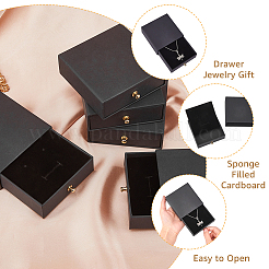 8 шт. квадратная бумажная шкатулка для хранения ювелирных изделий&nbsp;CON-DC0001-08A