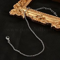 Браслеты из латунной цепочки «роло» для женщин&nbsp;BJEW-G735-05P