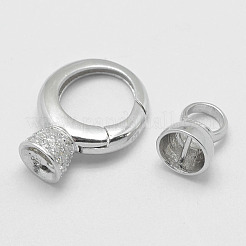 Застежки для ключей из стерлингового серебра 925 пробы с родиевым покрытием STER-E056-048P