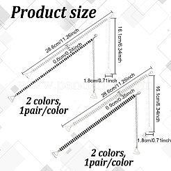 4 пара 4 стилей цепочек со стразами FIND-GO0002-51