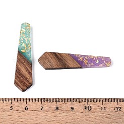 Подвески из непрозрачной смолы и орехового дерева RESI-T060-08A