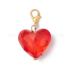Подвеска в виде сердца из прозрачного акрила&nbsp;HJEW-JM04124