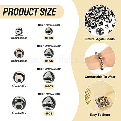 36 шт. 4 вида бусин Дзи в тибетском стиле с тремя глазами G-TA0002-68