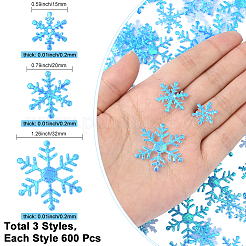 6 пакетик 3 видов пластикового конфетти&nbsp;DIY-SC0031-49B