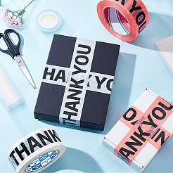 2 рулон 2 цветов декоративные бумажные ленты на тему Дня святого Валентина с надписью «Спасибо» AJEW-FG0005-03