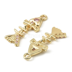 Латунные микро проложить кубического циркония подвески KK-C107-16G