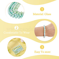 2 нити 2-х цветные антикоррозийные гальванические стеклянные бусины&nbsp;GLAA-TA0003-67