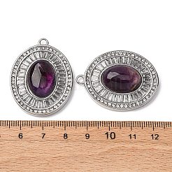 Природный аметист овальной подвески&nbsp;STAS-L080-010P-03