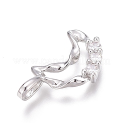 Латунные микропаве прозрачные подвески с фианитом&nbsp;ZIRC-O035-16P