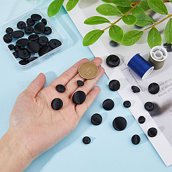 40 шт. 4 вида пластиковых пуговиц с 1 отверстиями BUTT-DC0001-04
