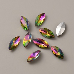 Стеклянные стразы кабошоны RGLA-WH0001-08I