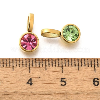 Ионное покрытие (ip) 304 нержавеющая сталь микропаве стразы подвески STAS-K263-75A-G-1