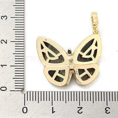 Латунные микропаве прозрачные подвески с фианитом KK-L211-020G-01-1