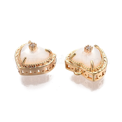 Латунные микропаве прозрачные кубические циркониевые подвески KK-C005-04G-1