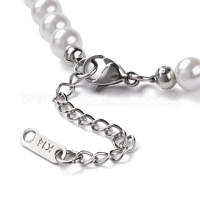 Ожерелья с подвеской в виде слезы лэмпворк и сглаза NJEW-JN03485-1